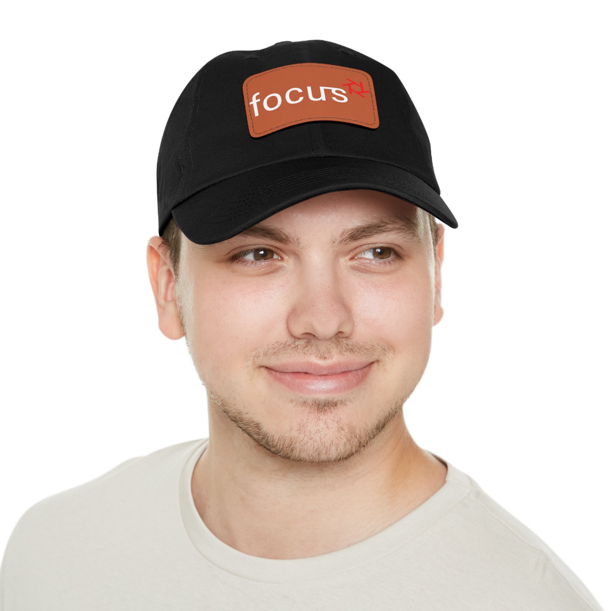 Dad Hat with Leather Patch (Rectangle)