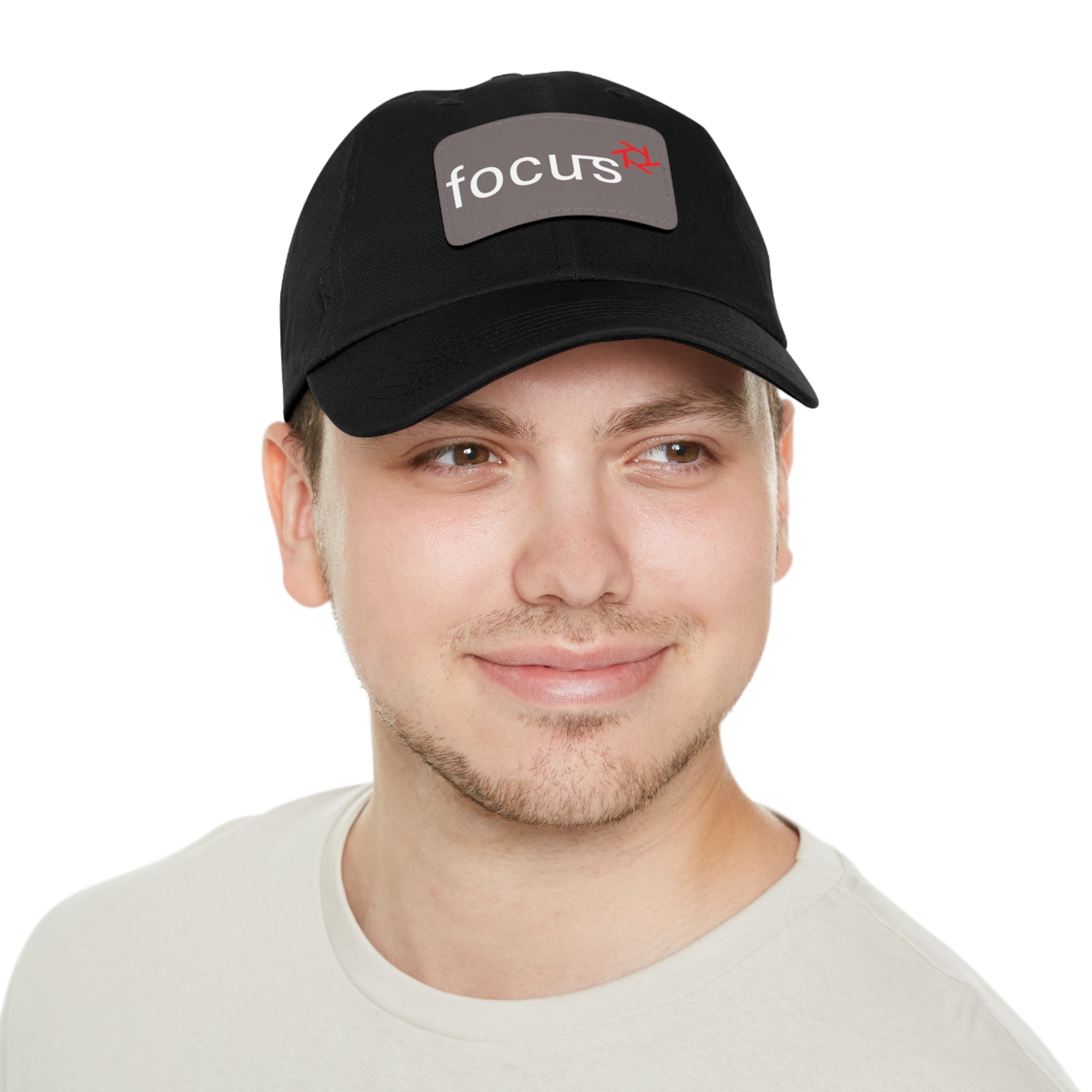 Dad Hat with Leather Patch (Rectangle)